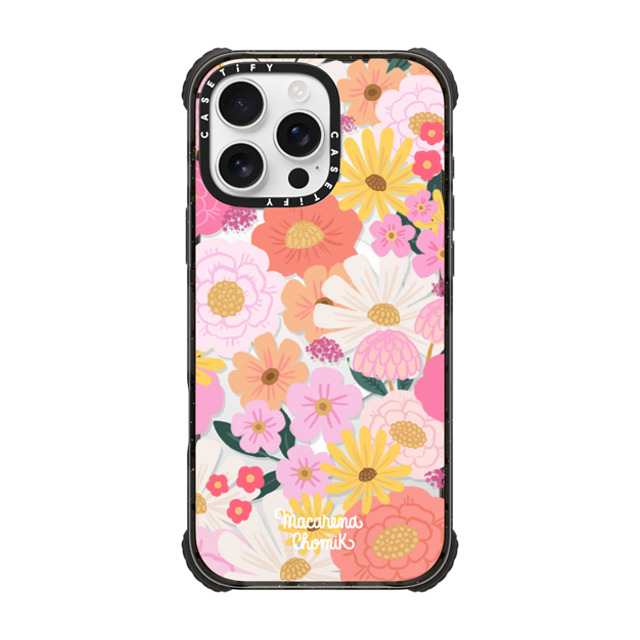 Macarena Chomik x CASETiFY iPhone 16 Pro Max Case Floral,Cartoon Black ウルトラ インパクトケース MagSafe 対応 Floral Joy by Macarena Chomik Father's Day Macarena Chomik x CASETiFY iPhone 16 Pro Max Case Floral,Cartoon Black ウルトラ インパクトケース MagSafe 対応 Floral Joy by Macarena Chomik Father's Day