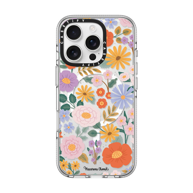 Macarena Chomik x CASETiFY iPhone 16 Pro Case Floral,Cartoon Clear Clear Case MagSafe Compatible Spring Blooms by Macarena Chomik Father's Day Macarena Chomik x CASETiFY iPhone 16 Pro Case Floral,Cartoon Clear Clear Case MagSafe Compatible Spring Blooms by Macarena Chomik Father's Day