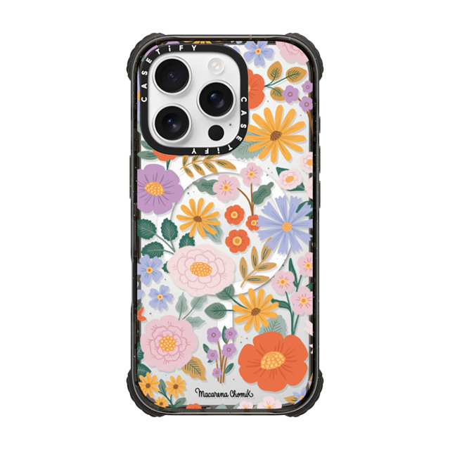 Macarena Chomik x CASETiFY iPhone 16 Pro Case Floral,Cartoon Black ウルトラ インパクトケース MagSafe 対応 Spring Blooms by Macarena Chomik Father's Day Macarena Chomik x CASETiFY iPhone 16 Pro Case Floral,Cartoon Black ウルトラ インパクトケース MagSafe 対応 Spring Blooms by Macarena Chomik Father's Day