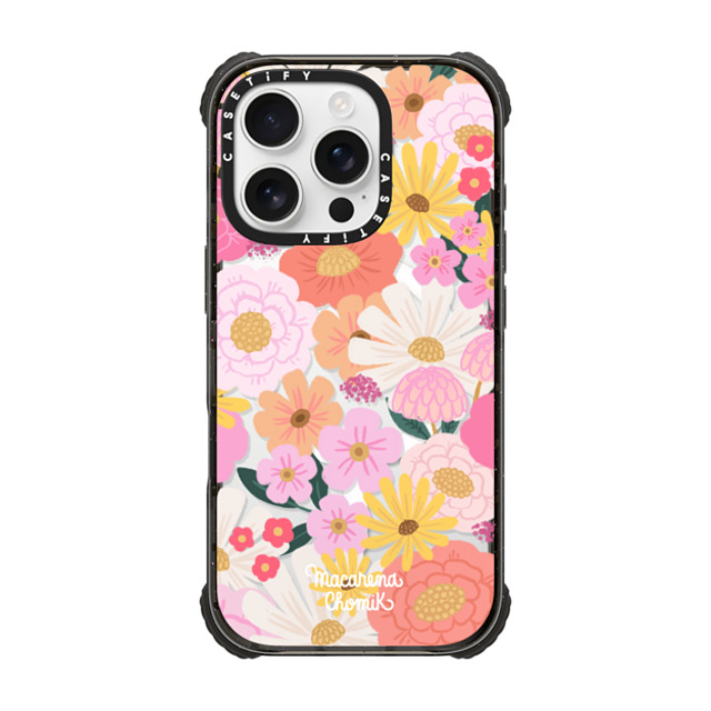 Macarena Chomik x CASETiFY iPhone 16 Pro Case Black ウルトラ インパクトケース MagSafe 対応 Floral Joy by Macarena Chomik Macarena Chomik x CASETiFY iPhone 16 Pro Case Black ウルトラ インパクトケース MagSafe 対応 Floral Joy by Macarena Chomik
