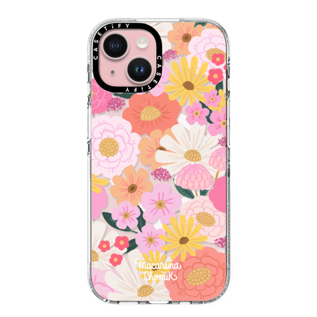 Macarena Chomik x CASETiFY iPhone 15 ケース クリア クリア ケース MagSafe対応 Floral Joy by Macarena Chomik