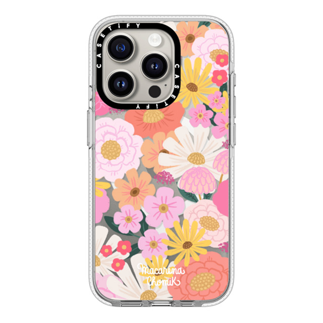 Macarena Chomik x CASETiFY iPhone 15 Pro ケース クリア クリア ケース MagSafe対応 Floral Joy by Macarena Chomik