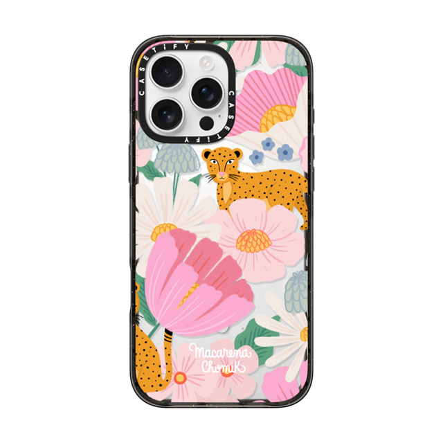 Macarena Chomik x CASETiFY iPhone 16 Pro Max ケース ブラック インパクトケース MagSafe対応 Safari by Macarena Chomik