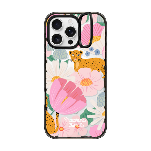 Macarena Chomik x CASETiFY iPhone 16 Pro Max ケース ブラック インパクトリングスタンドケース MagSafe対応 Safari by Macarena Chomik