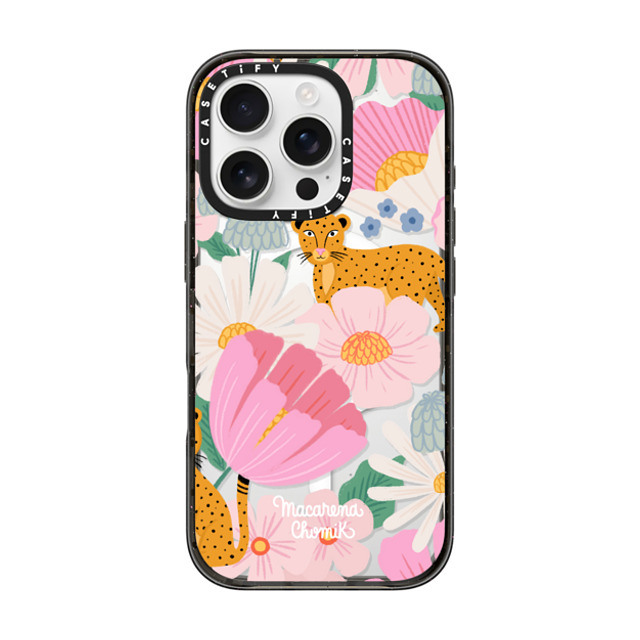 Macarena Chomik x CASETiFY iPhone 16 Pro ケース ブラック インパクトケース MagSafe対応 Safari by Macarena Chomik