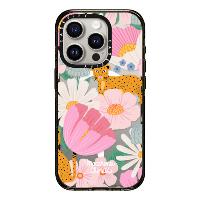 Macarena Chomik x CASETiFY iPhone 15 Pro ケース Floral,Leopard ブラック インパクトケース MagSafe対応 Safari by Macarena Chomik Back to School Macarena Chomik x CASETiFY iPhone 15 Pro ケース Floral,Leopard ブラック インパクトケース MagSafe対応 Safari by Macarena Chomik Back to School