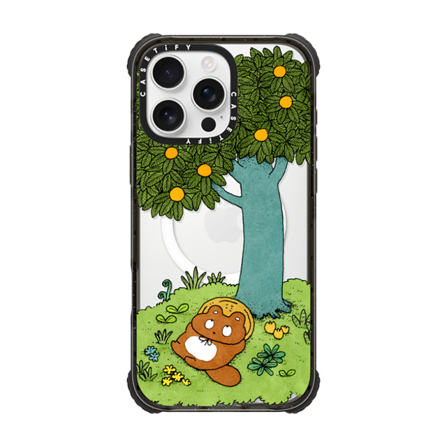 Naoto Hidaka x CASETiFY iPhone 16 Pro Max Case Animal,Cartoon Black ウルトラ インパクトケース MagSafe 対応 Lying down tanuki Mother's Day Naoto Hidaka x CASETiFY iPhone 16 Pro Max Case Animal,Cartoon Black ウルトラ インパクトケース MagSafe 対応 Lying down tanuki Mother's Day