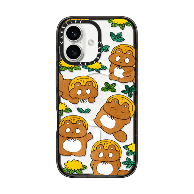 Naoto Hidaka x CASETiFY iPhone 16 Case Animal,Cartoon ブラック インパクトケース MagSafe対応 Tanuki & flower Mother's Day Naoto Hidaka x CASETiFY iPhone 16 Case Animal,Cartoon ブラック インパクトケース MagSafe対応 Tanuki & flower Mother's Day
