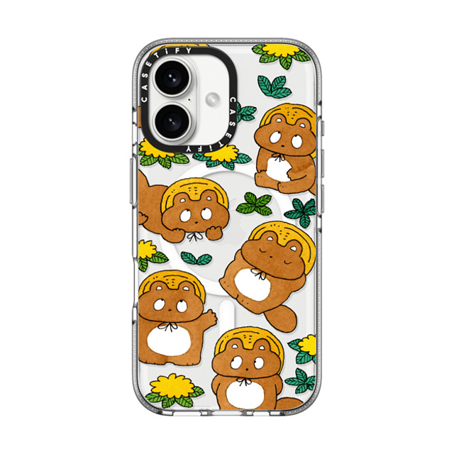 Naoto Hidaka x CASETiFY iPhone 16 Case Animal,Cartoon クリア クリア ケース MagSafe対応 Tanuki & flower Mother's Day Naoto Hidaka x CASETiFY iPhone 16 Case Animal,Cartoon クリア クリア ケース MagSafe対応 Tanuki & flower Mother's Day