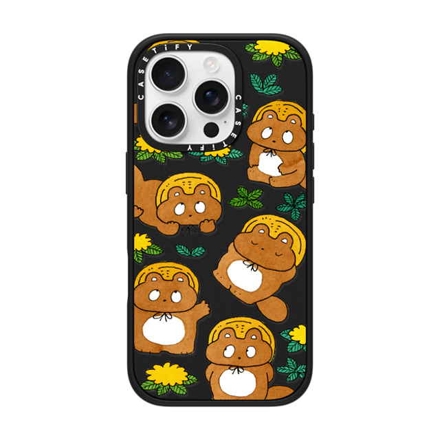Naoto Hidaka x CASETiFY iPhone 16 Pro Case Animal,Cartoon マットブラック インパクトケース MagSafe対応 Tanuki & flower Mother's Day Naoto Hidaka x CASETiFY iPhone 16 Pro Case Animal,Cartoon マットブラック インパクトケース MagSafe対応 Tanuki & flower Mother's Day