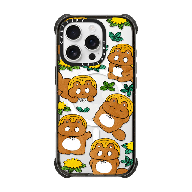 Naoto Hidaka x CASETiFY iPhone 16 Pro Case Animal,Cartoon Black ウルトラ インパクトケース MagSafe 対応 Tanuki & flower Mother's Day Naoto Hidaka x CASETiFY iPhone 16 Pro Case Animal,Cartoon Black ウルトラ インパクトケース MagSafe 対応 Tanuki & flower Mother's Day