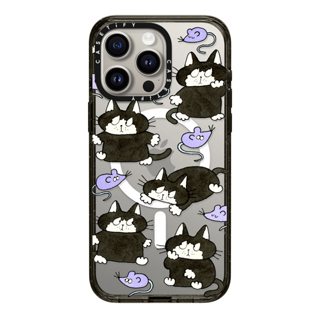 Naoto Hidaka x CASETiFY iPhone 15 Pro Max Case Cat,Animal Black Impact Case MagSafe Compatible Cat & rat Back to School Naoto Hidaka x CASETiFY iPhone 15 Pro Max Case Cat,Animal Black Impact Case MagSafe Compatible Cat & rat Back to School