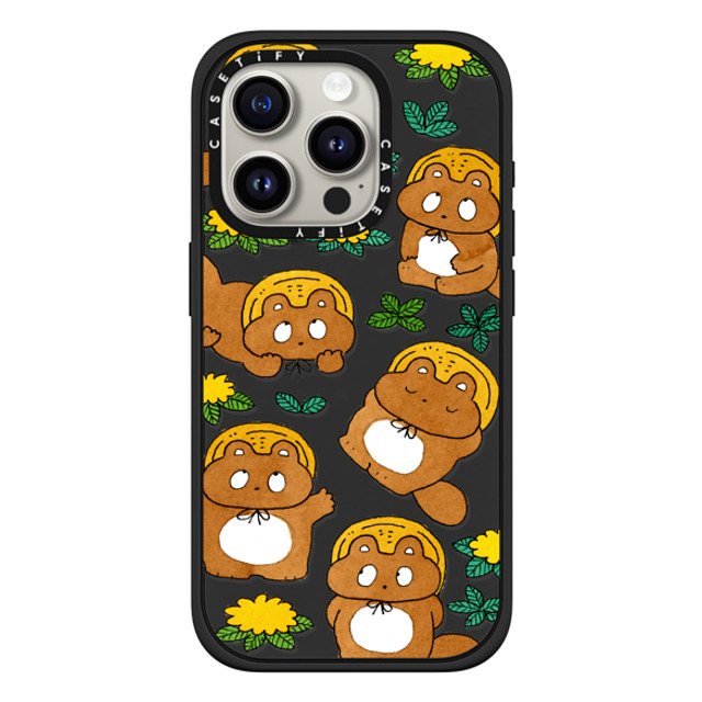 Naoto Hidaka x CASETiFY iPhone 15 Pro Case Animal,Cartoon マットブラック インパクトケース MagSafe対応 Tanuki & flower Mother's Day Naoto Hidaka x CASETiFY iPhone 15 Pro Case Animal,Cartoon マットブラック インパクトケース MagSafe対応 Tanuki & flower Mother's Day