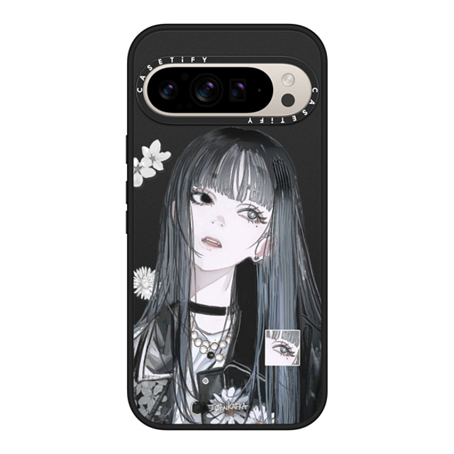 John Kafka x CASETiFY Pixel 9 Pro XL Case Floral,Anime マットブラック Impact Magnetic Case Fading Bloom