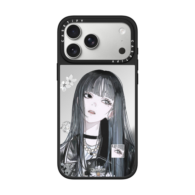 John Kafka x CASETiFY iPhone 17 Pro Max Case Floral,Anime Silver on Black ミラーケース MagSafe対応 Fading Bloom John Kafka x CASETiFY iPhone 17 Pro Max Case Floral,Anime Silver on Black ミラーケース MagSafe対応 Fading Bloom