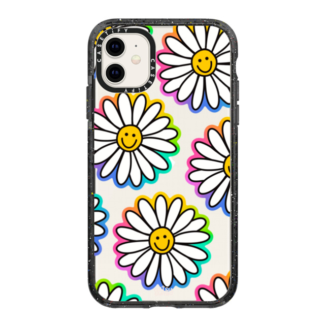 Artsy Craftsy x CASETiFY iPhone 11 ケース ブラック インパクトケース FLOWER POWER