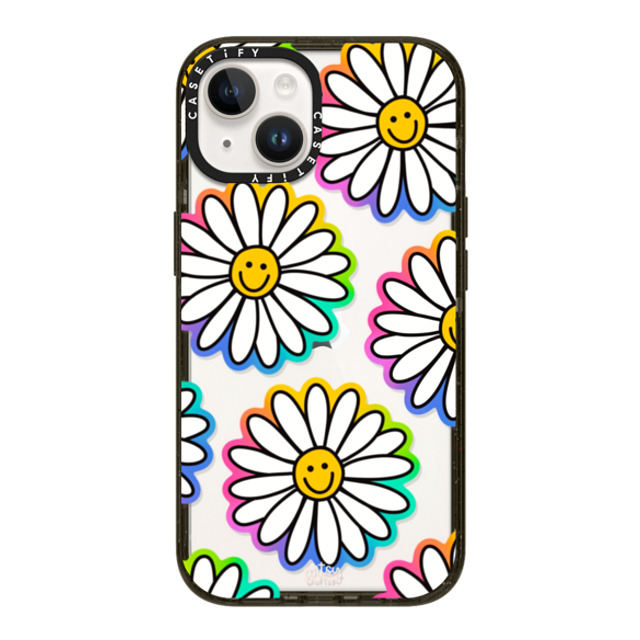 Artsy Craftsy x CASETiFY iPhone 14 ケース ブラック インパクトケース FLOWER POWER