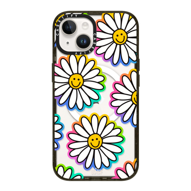 Artsy Craftsy x CASETiFY iPhone 14 ケース ブラック インパクトケース MagSafe対応 FLOWER POWER