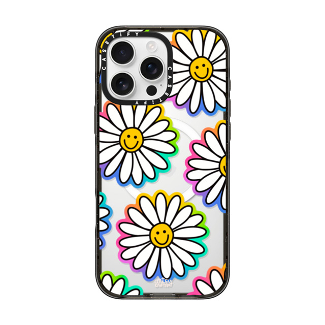 Artsy Craftsy x CASETiFY iPhone 16 Pro Max ケース ブラック インパクトケース MagSafe対応 FLOWER POWER