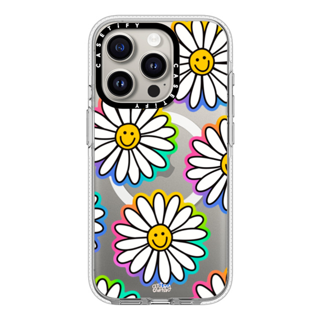 Artsy Craftsy x CASETiFY iPhone 15 Pro ケース クリア クリア ケース MagSafe対応 FLOWER POWER