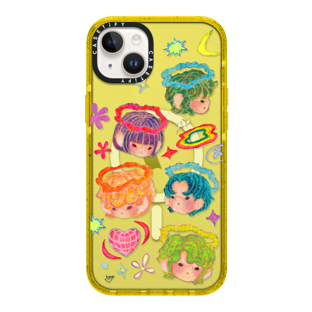 Kazy Chan x CASETiFY iPhone 14 Plus Case イエロー インパクトケース MagSafe対応 Angel Boy Mother's Day Kazy Chan x CASETiFY iPhone 14 Plus Case イエロー インパクトケース MagSafe対応 Angel Boy Mother's Day