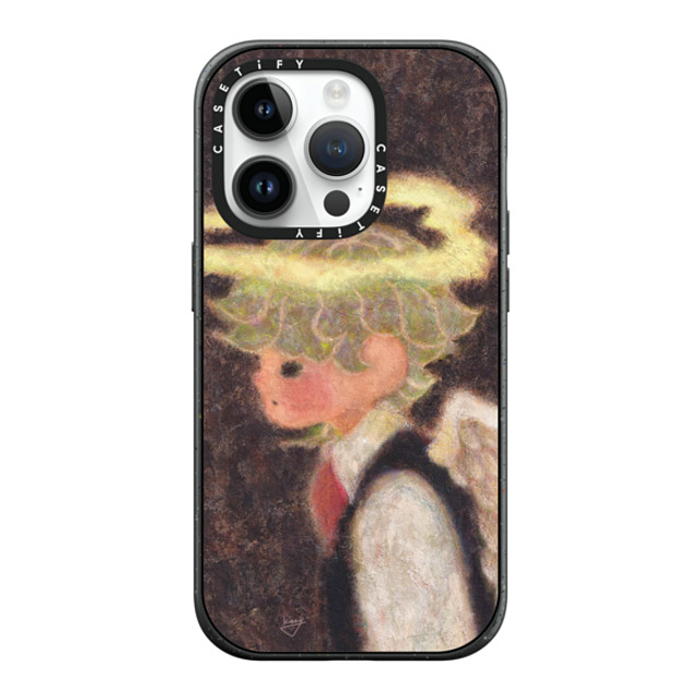 Kazy Chan x CASETiFY iPhone 14 Pro ケース マットブラック インパクトケース MagSafe対応 Halo pair - Boy