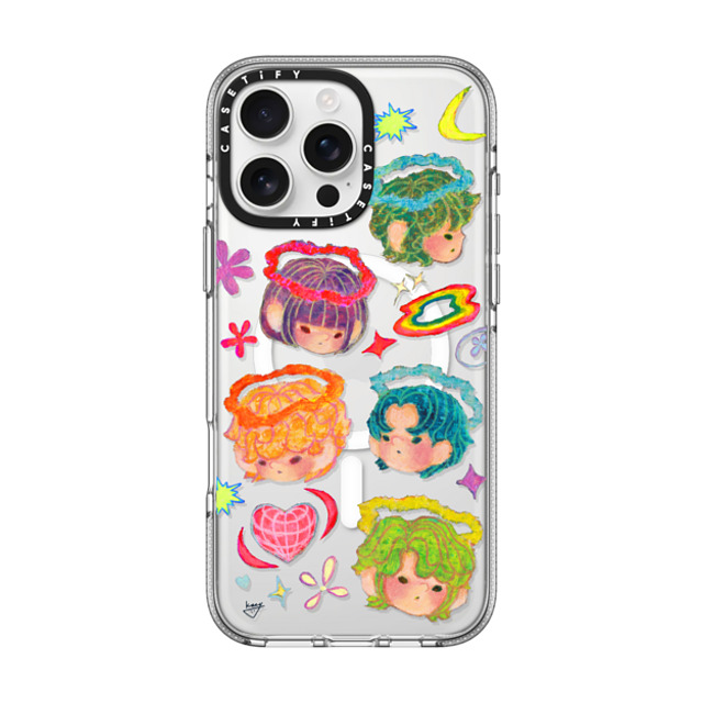 Kazy Chan x CASETiFY iPhone 16 Pro Max Case Clear Clear Case MagSafe Compatible Angel Boy Mother's Day Kazy Chan x CASETiFY iPhone 16 Pro Max Case Clear Clear Case MagSafe Compatible Angel Boy Mother's Day