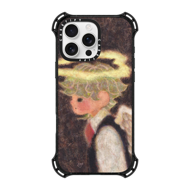 Kazy Chan x CASETiFY iPhone 16 Pro Max ケース ブラック バウンスケース Halo pair - Boy