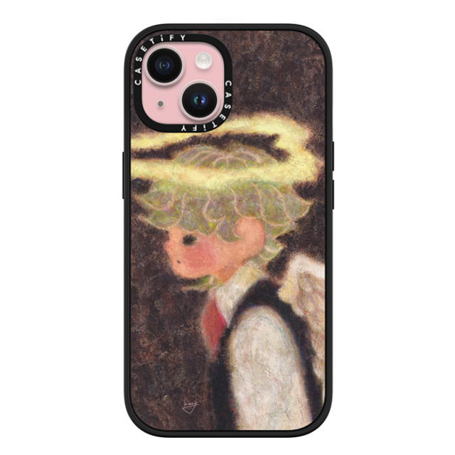 Kazy Chan x CASETiFY iPhone 15 ケース マットブラック インパクトケース MagSafe対応 Halo pair - Boy