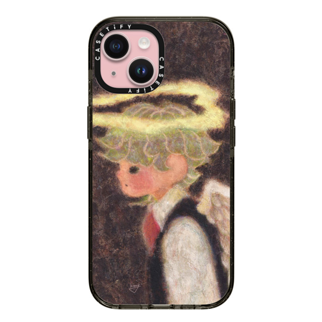 Kazy Chan x CASETiFY iPhone 15 ケース ブラック インパクトケース Halo pair - Boy