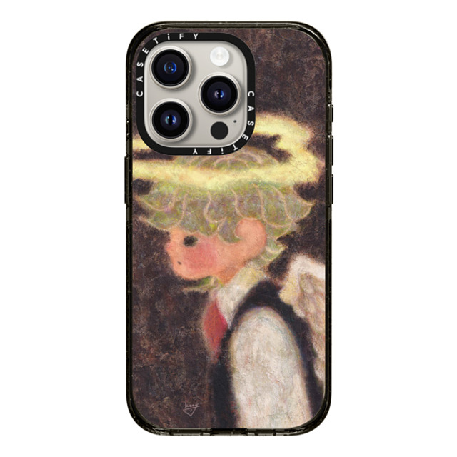 Kazy Chan x CASETiFY iPhone 15 Pro ケース ブラック インパクトケース MagSafe対応 Halo pair - Boy