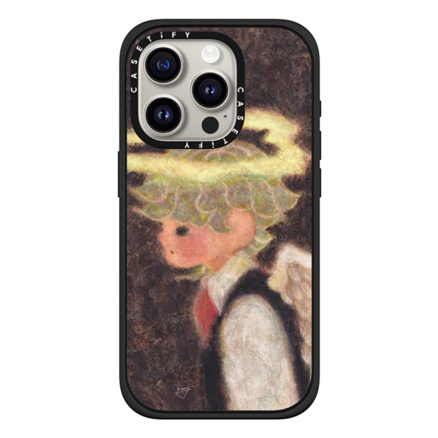 Kazy Chan x CASETiFY iPhone 15 Pro ケース マットブラック インパクトケース MagSafe対応 Halo pair - Boy