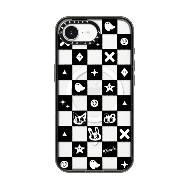 Raimochi x CASETiFY iPhone 16e ケース Cat,Checkered ブラック インパクトケース MagSafe対応 Be Cool Back to School Raimochi x CASETiFY iPhone 16e ケース Cat,Checkered ブラック インパクトケース MagSafe対応 Be Cool Back to School
