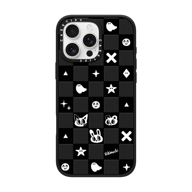 Raimochi x CASETiFY iPhone 16 Pro Max ケース Cat,Checkered マットブラック インパクトケース MagSafe対応 Be Cool Back to School Raimochi x CASETiFY iPhone 16 Pro Max ケース Cat,Checkered マットブラック インパクトケース MagSafe対応 Be Cool Back to School