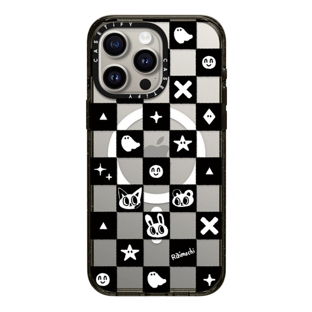 Raimochi x CASETiFY iPhone 15 Pro Max ケース Cat,Checkered ブラック インパクトケース MagSafe対応 Be Cool Back to School Raimochi x CASETiFY iPhone 15 Pro Max ケース Cat,Checkered ブラック インパクトケース MagSafe対応 Be Cool Back to School
