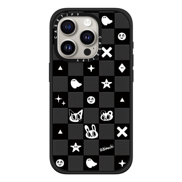 Raimochi x CASETiFY iPhone 15 Pro ケース Cat,Checkered マットブラック インパクトケース MagSafe対応 Be Cool Back to School Raimochi x CASETiFY iPhone 15 Pro ケース Cat,Checkered マットブラック インパクトケース MagSafe対応 Be Cool Back to School