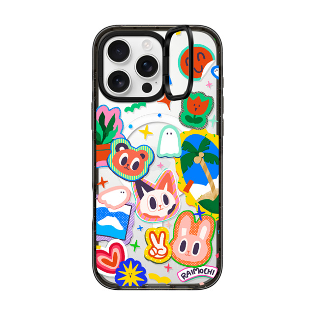 Raimochi x CASETiFY iPhone 16 Pro Max Case Black インパクトリングスタンドケース MagSafe対応 HAVE FUN! by Raimochi Raimochi x CASETiFY iPhone 16 Pro Max Case Black インパクトリングスタンドケース MagSafe対応 HAVE FUN! by Raimochi