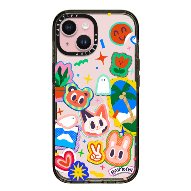 Raimochi x CASETiFY iPhone 15 Case Black Impact Case HAVE FUN! by Raimochi Raimochi x CASETiFY iPhone 15 Case Black Impact Case HAVE FUN! by Raimochi