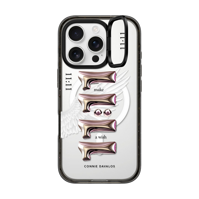 Connie Davalos x CASETiFY iPhone 16 Pro Case Black インパクトリングスタンドケース MagSafe対応 Wish Case Father's Day Connie Davalos x CASETiFY iPhone 16 Pro Case Black インパクトリングスタンドケース MagSafe対応 Wish Case Father's Day