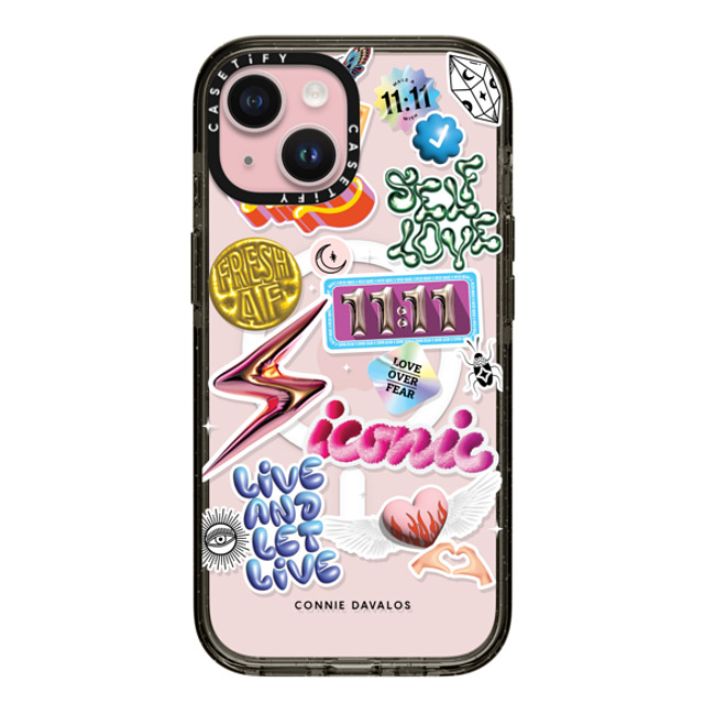 Connie Davalos x CASETiFY iPhone 15 ケース ブラック インパクトケース MagSafe対応 Everything Stickers Father's Day Connie Davalos x CASETiFY iPhone 15 ケース ブラック インパクトケース MagSafe対応 Everything Stickers Father's Day