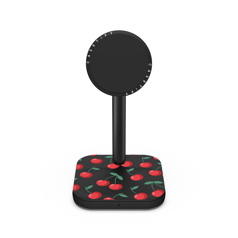 CASETiFY PowerThru 2-in-1 Charging Stand マットブラック 2-in-1 充電スタンド Cherries Cherries kong liang Mother's Day CASETiFY PowerThru 2-in-1 Charging Stand マットブラック 2-in-1 充電スタンド Cherries Cherries kong liang Mother's Day