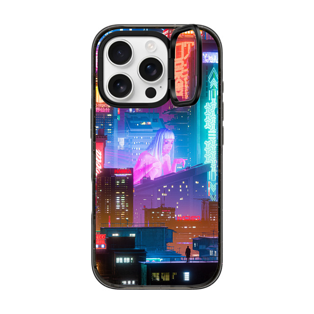 Desmond Lo x CASETiFY iPhone 16 Pro ケース ブラック インパクトリングスタンドケース MagSafe対応 HORIZON.