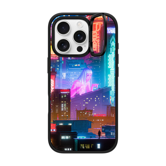 Desmond Lo x CASETiFY iPhone 16 Pro ケース マットブラック インパクトリングスタンドケース MagSafe対応 HORIZON.