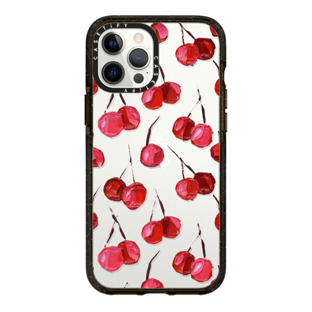 Ann Marie Coolick x CASETiFY iPhone 12 Pro Max ケース ブラック インパクトケース Bing Cherry