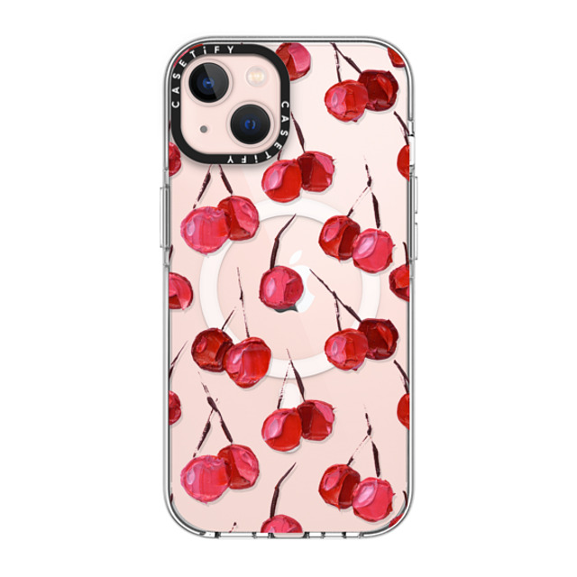 Ann Marie Coolick x CASETiFY iPhone 13 ケース クリア クリア ケース MagSafe対応 Bing Cherry