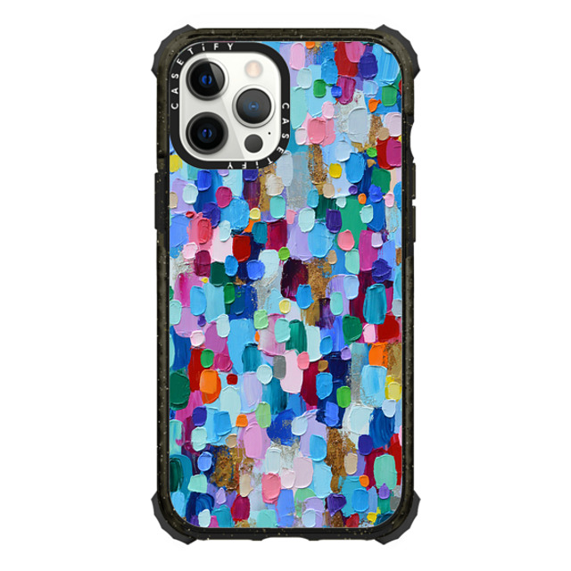 Ann Marie Coolick x CASETiFY iPhone 12 Pro Max ケース ブラック ウルトラインパクトケース Rainbow Sparkle Confetti