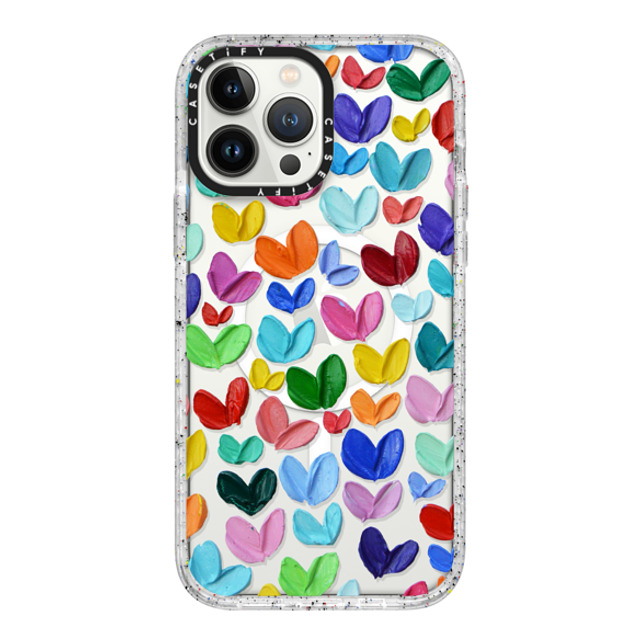 Ann Marie Coolick x CASETiFY iPhone 13 Pro Max ケース フロスト インパクトケース MagSafe対応 Polka Daub Hearts Confetti