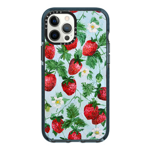 Ann Marie Coolick x CASETiFY iPhone 12 Pro Max ケース Pacific Blue インパクトケース Strawberry Garden