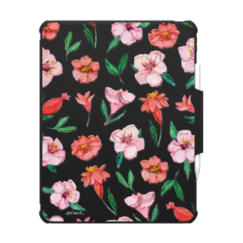 iPad Pro 13-inch (M4/M5) - Peach & Coral Blooms