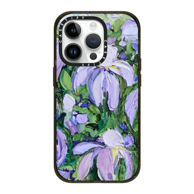 Ann Marie Coolick x CASETiFY iPhone 14 Pro ケース ブラック インパクトケース MagSafe対応 Summer Lilacs